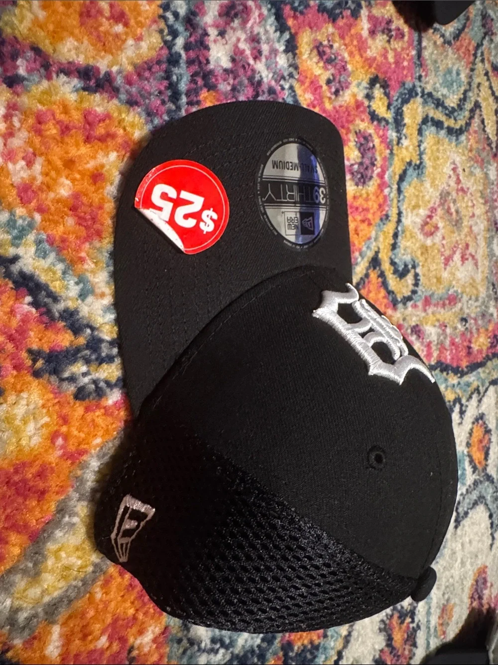 New Era Black Trucker Cap with White Detroit 'D' Logo